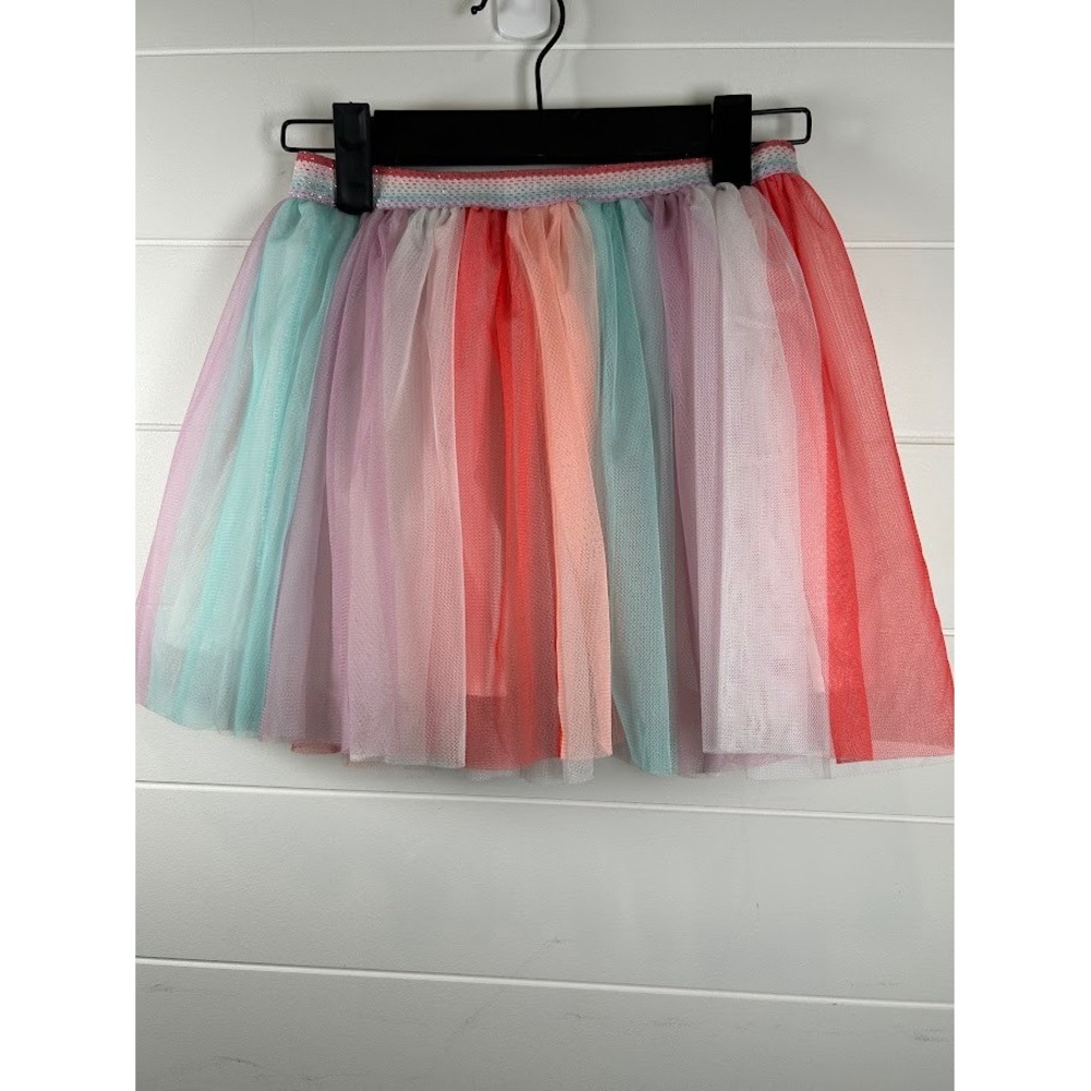 365 Kids from Garanimals Girls Rainbow Tulle Tutu Skirt Multi Color Size 7